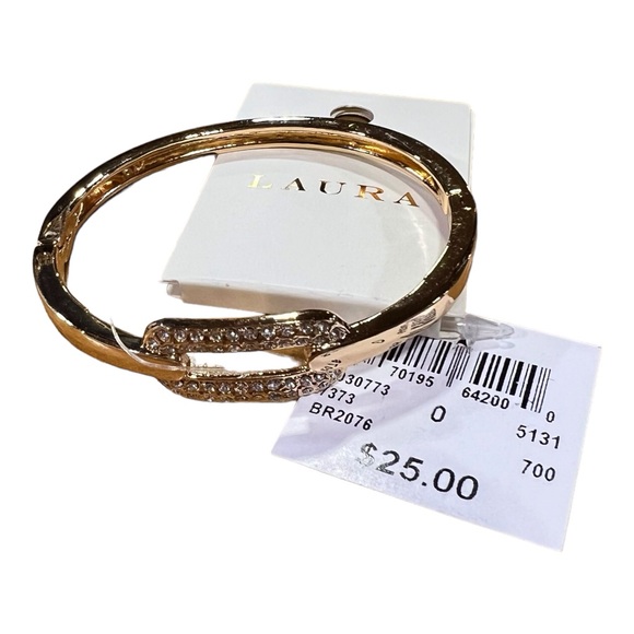 NWT Stunning Laura crystal gold jewelry 4pc Set - Picture 6 of 11